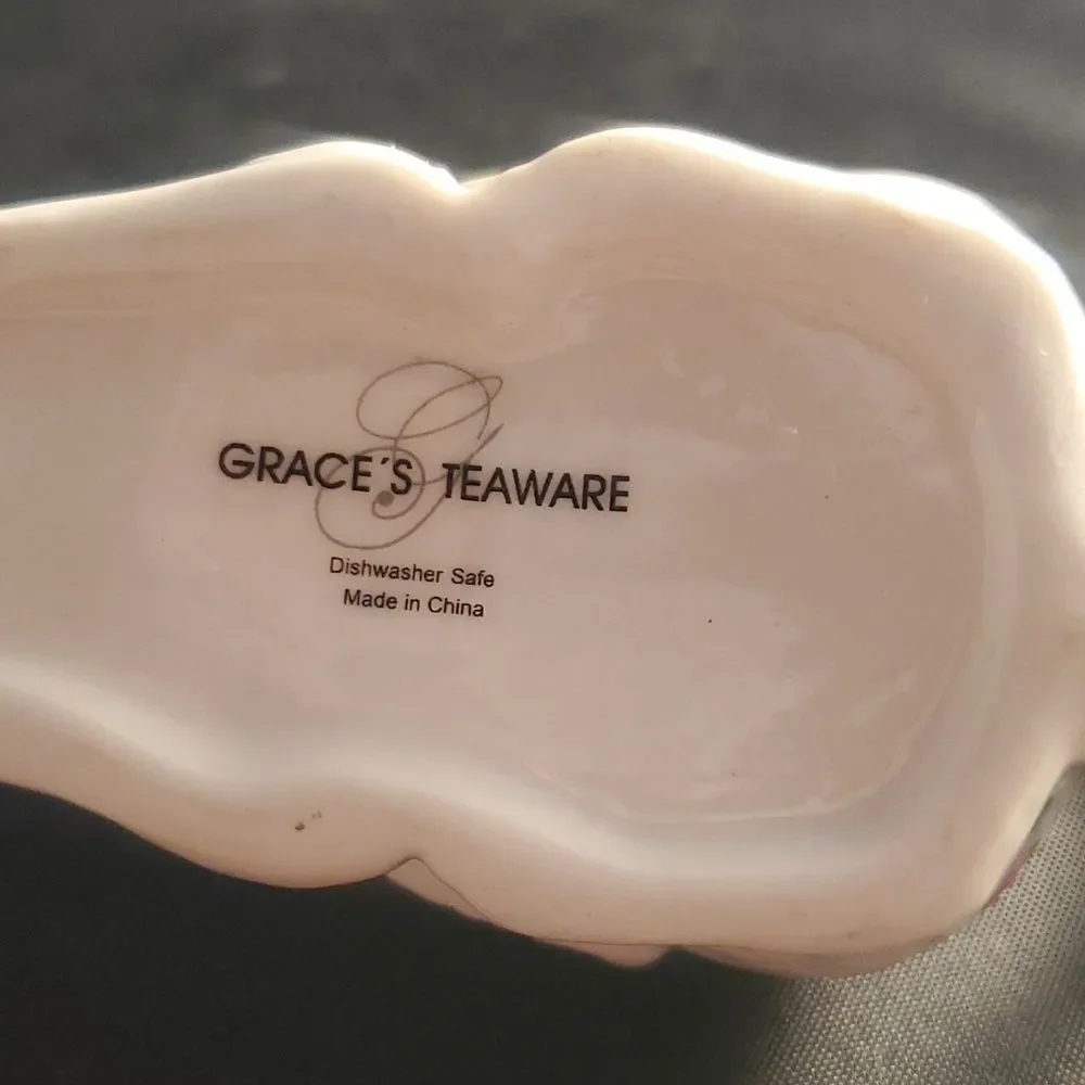 floral rabbit creamer by grace's teaware